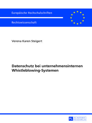 cover image of Datenschutz bei unternehmensinternen Whistleblowing-Systemen